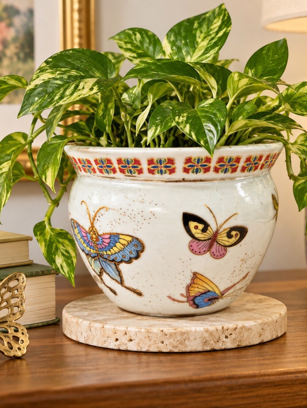 Decorative Butterfly Ceramic Planter